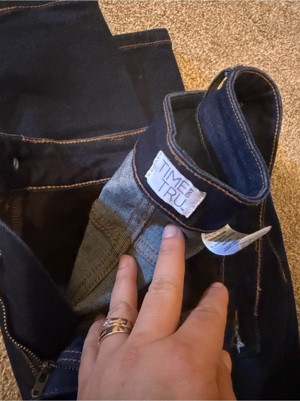 Time and Tru Dark Blue Skinny Jeans - Women's - Picture 2 of 3